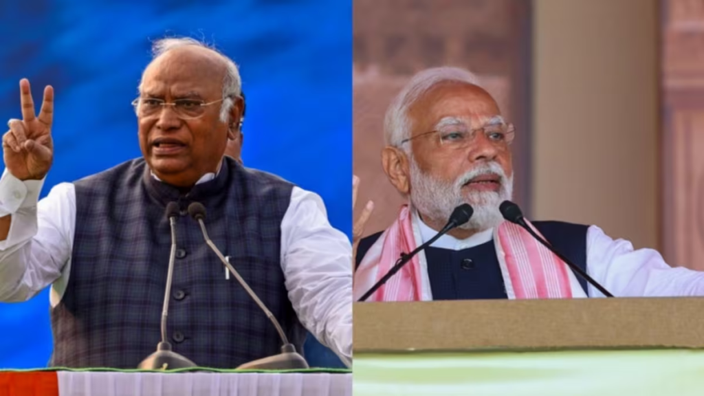 Pm Modi & Mallikarjun Kharge