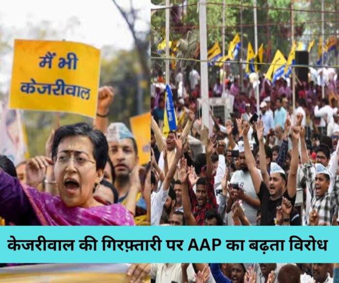 AAP पार्टी के प्रदर्शन पर पुलिस ने लगाई रोक